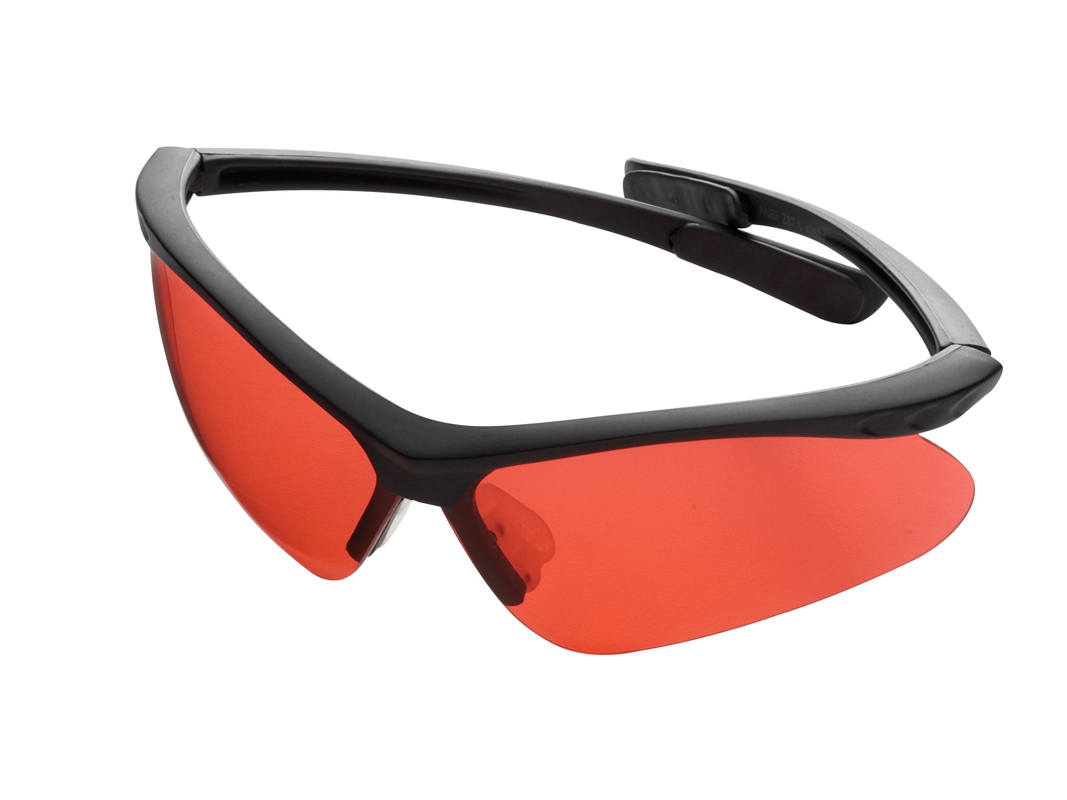 Champion Open Frame Ballistic Shooting Glasses Black Frame Rose Lens