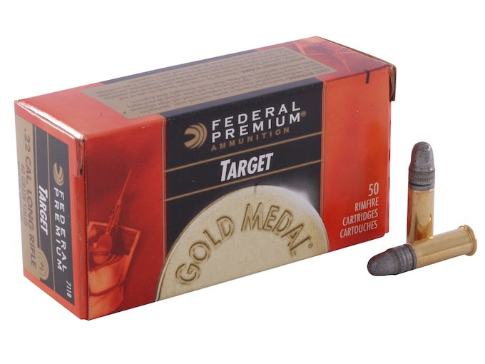 Federal Premium Premium Gold Medal Target 22LR Ammo 40 Grain Round Nose Box of 500 (10 Boxes of 50)