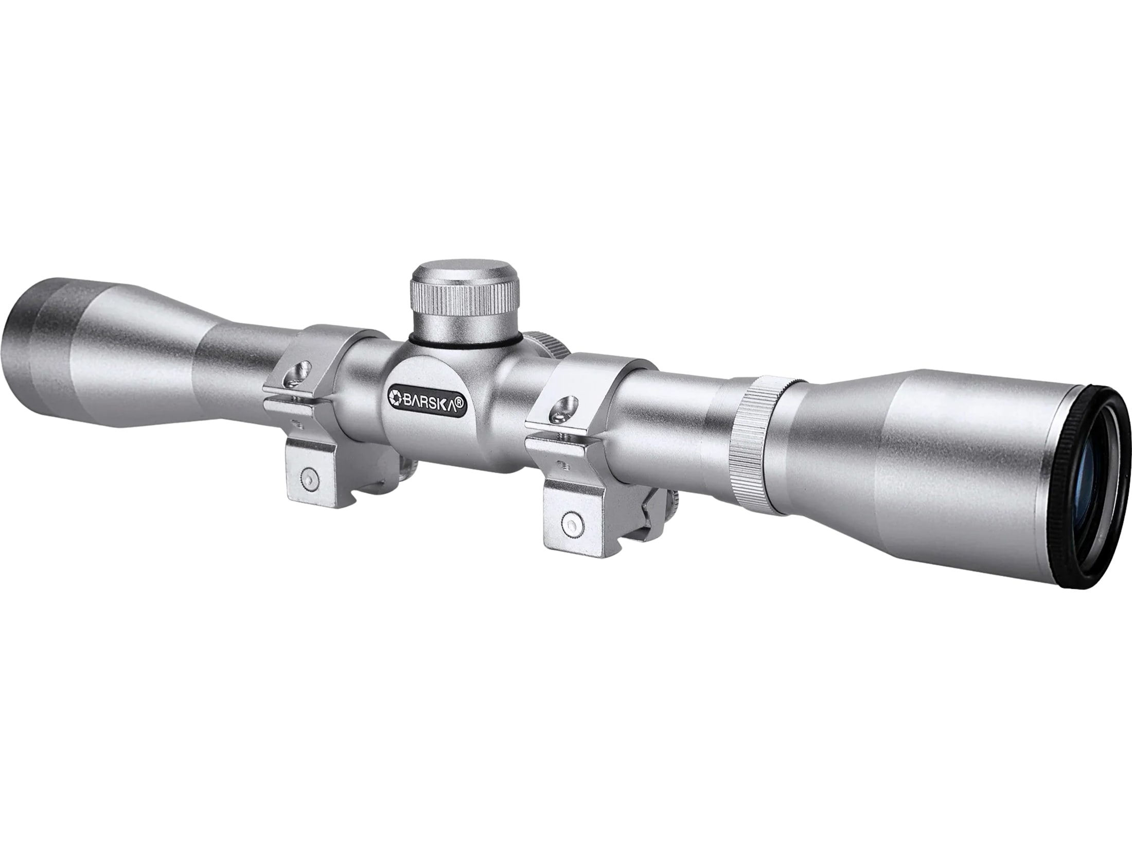 Barska Plinker-22 Rimfire Rifle Scope 1" Tube 4x 32mm 30/30 Reticle Silver