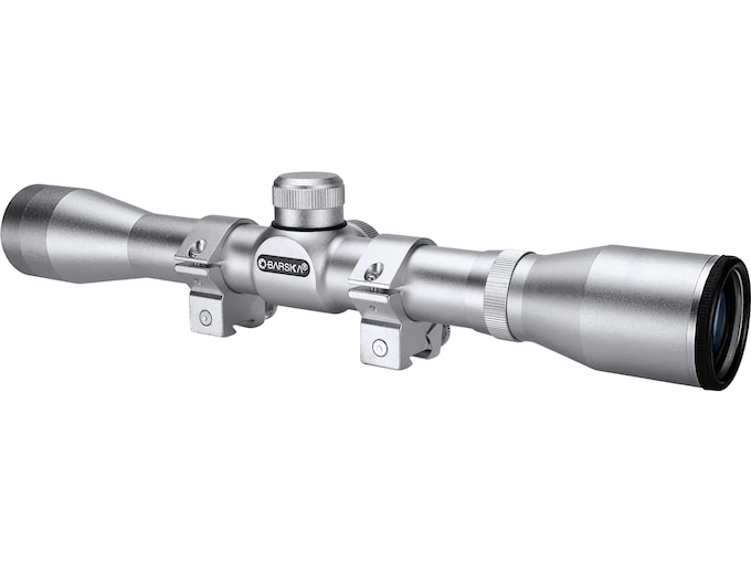Barska Plinker-22 Rimfire Rifle Scope 1" Tube 4x 32mm 30/30 Reticle Silver