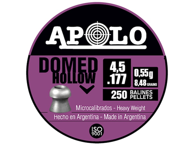 Apolo Domed Hollow Point Air Gun Pellets 177 Caliber 8.48 Grain 4.5mm 250PK
