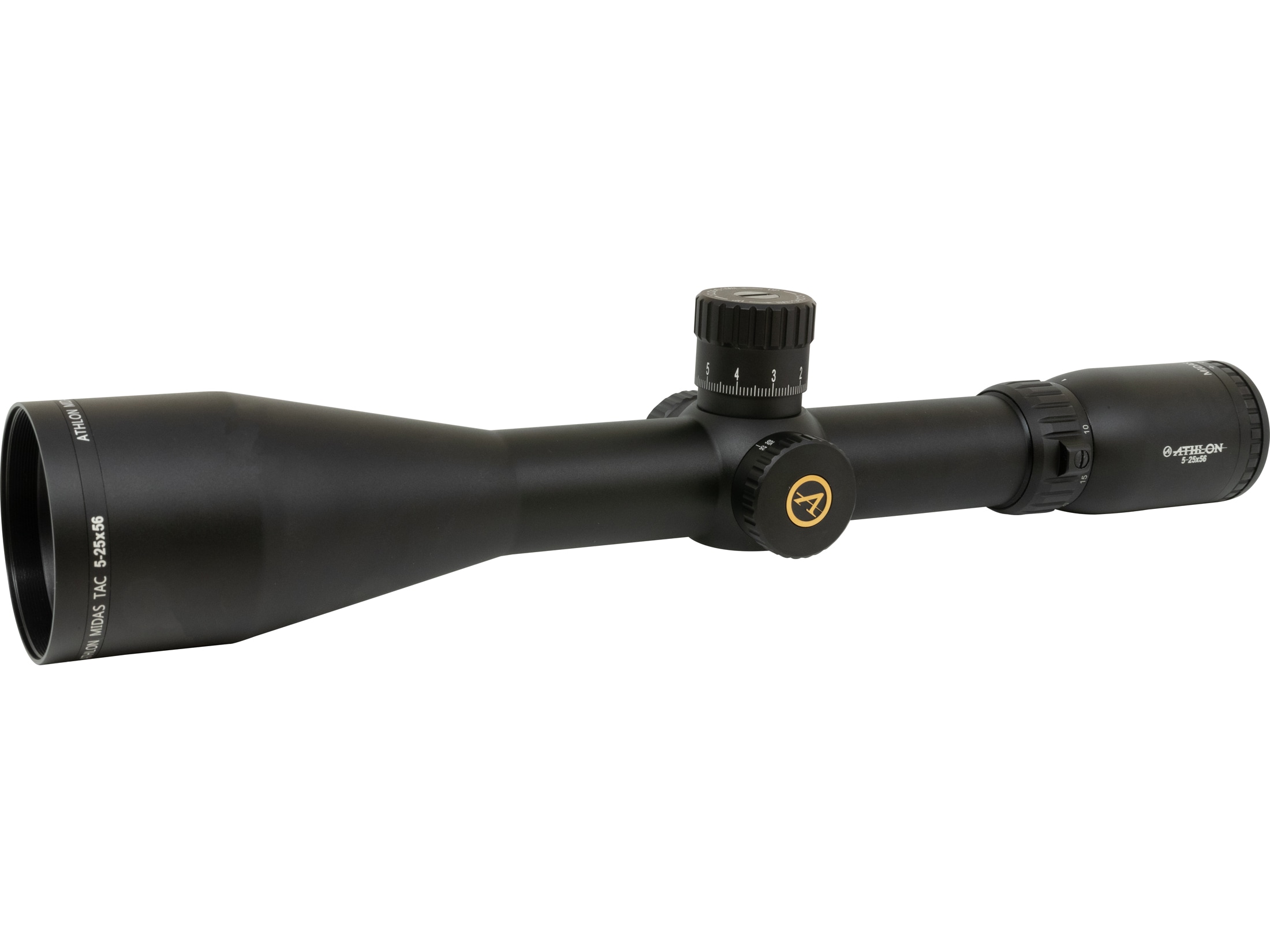 Athlon Optics Midas TAC Rifle Scope 5-25x 56mm APRS3 MIL Reticle Matte Black