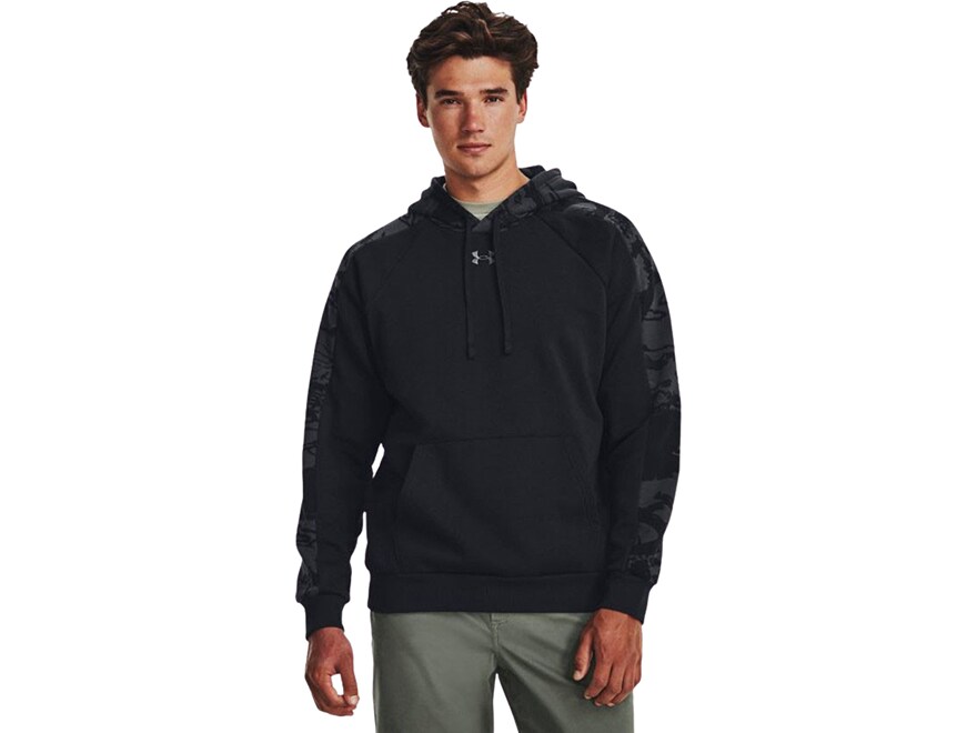 Under Armour Men's UA Rival Camo Blocked Hoodie Black/Pitch Gray XL