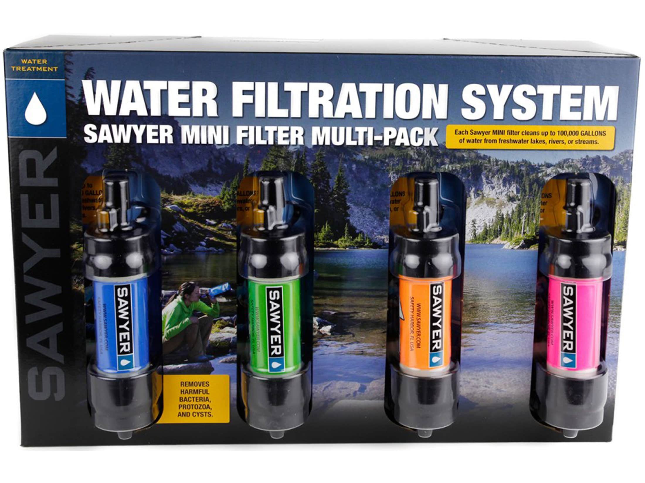 Sawyer Products SP124 Mini Water Filtration System Gift 4-Pack Multi-Color