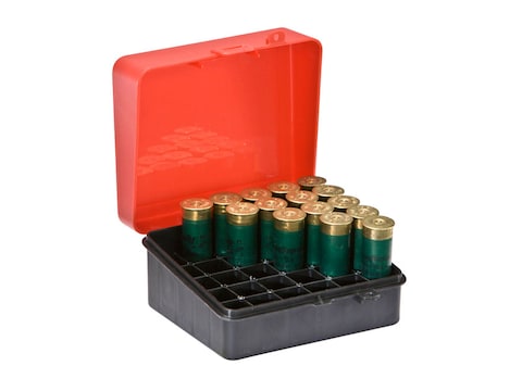 Plano Shotgun Shell Box 12, 16 Gauge 25-Round Plastic Red