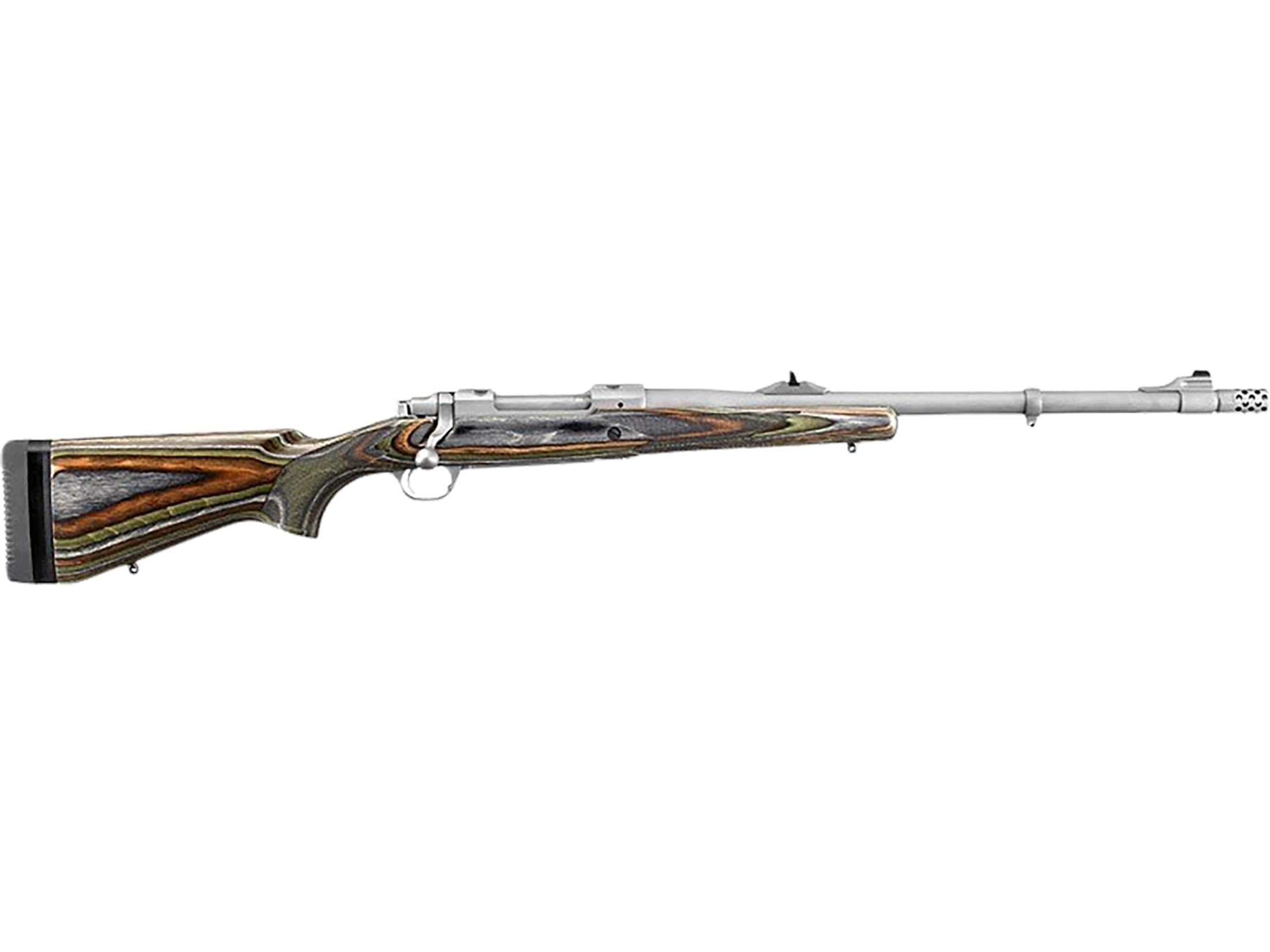 Ruger Hawkeye Predator Bolt Action Rifle 22 Creedmoor 22" Gun Metal Gray Barrel Gun Metal Gray Frame Green Mountain Camo Field Stock