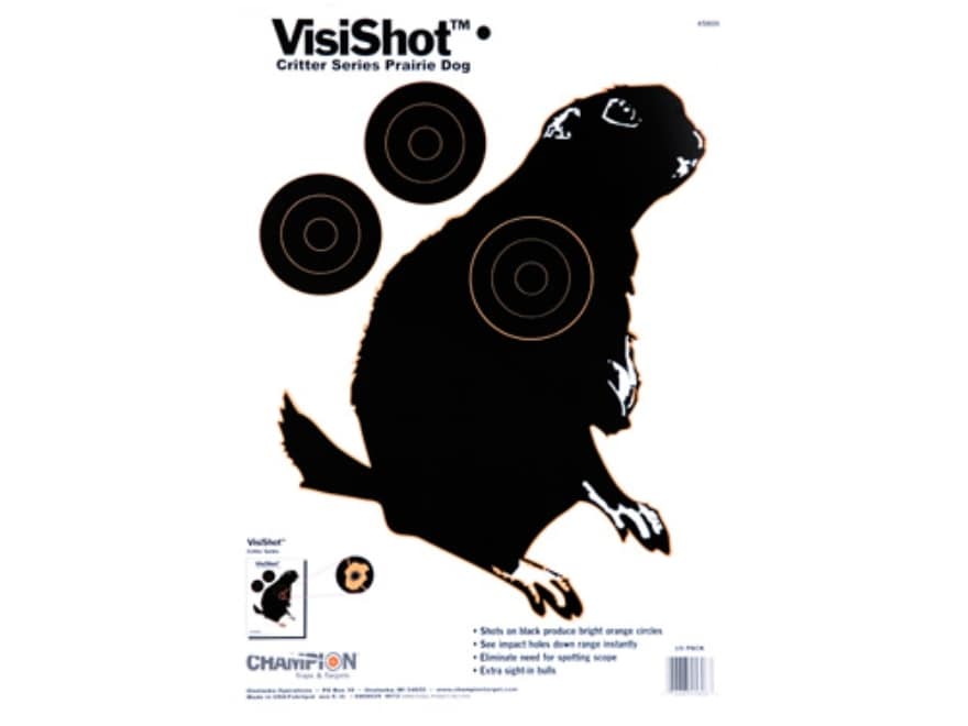 Champion VisiShot Critter Series Prairie Dog Target 11 x 16 Paper 10PK