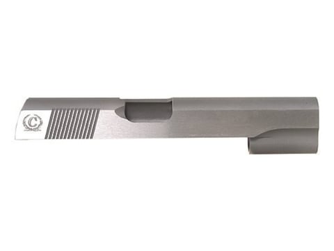 Caspian Slide 1911 Government 9mm Luger, 38 Super No Sight Cuts Steel in the White