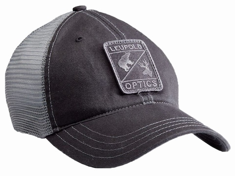 Leupold Optics Unstructured Trucker Hat Black/Gray