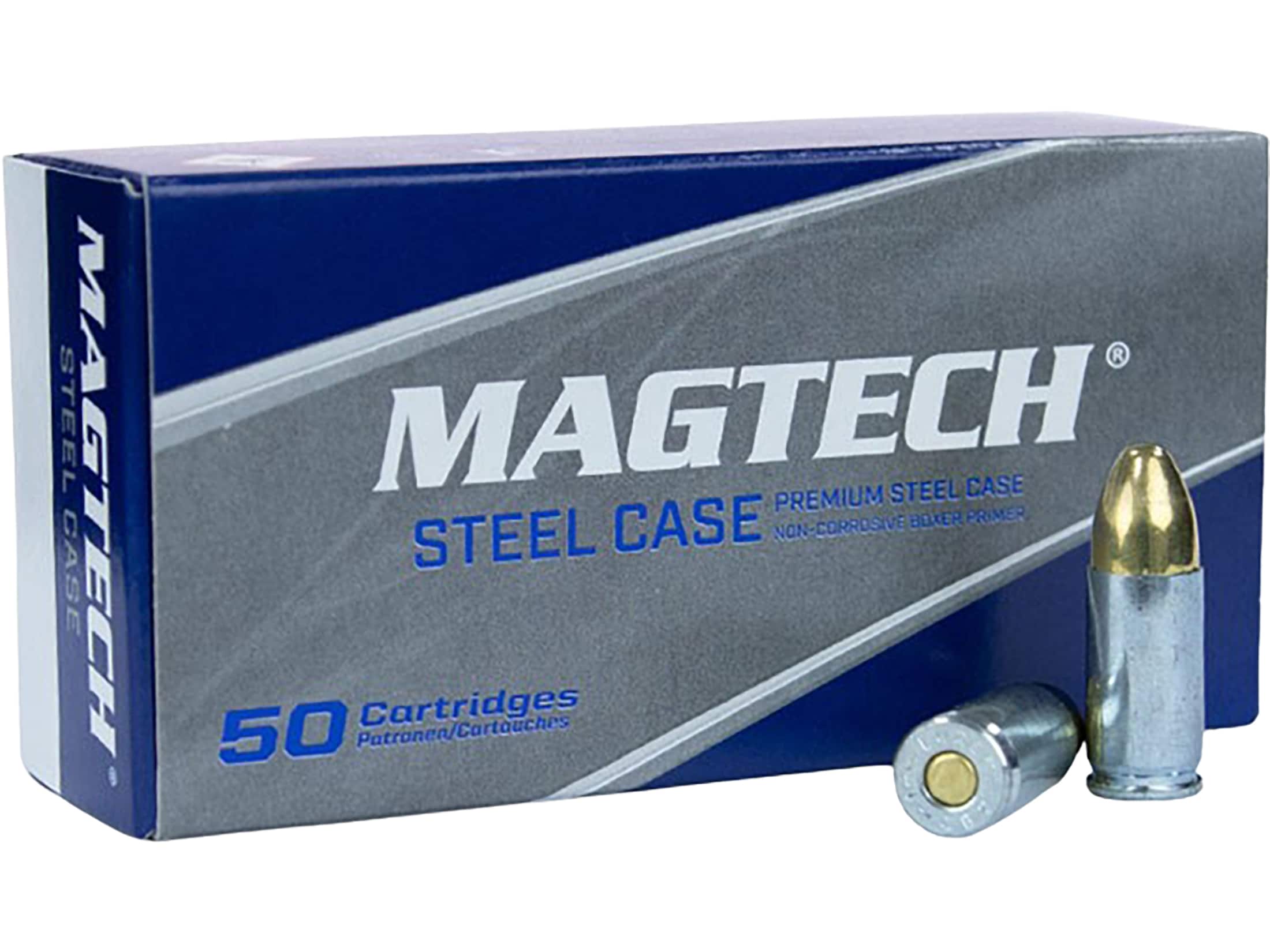 Magtech Steel Case 9mm Luger Ammo 124 Grain Full Metal Jacket Case of 1000 (20 Boxes of 50)