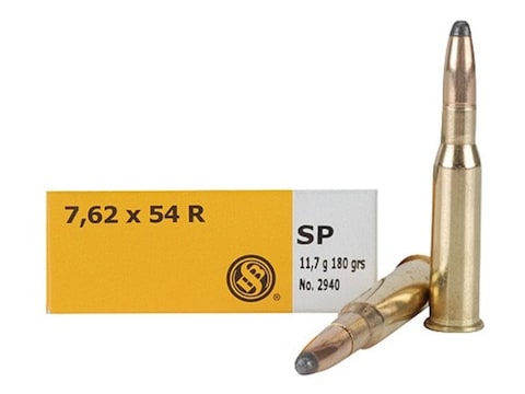 Sellier & Bellot Ammo 7.62x54mm Rimmed Russian 180 Grain Soft Point