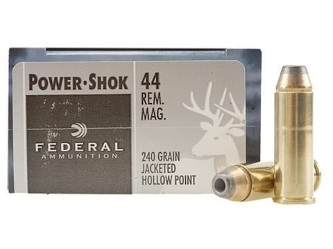 Federal Power-Shok Ammunition 44 Remington Magnum 240 Grain Jacketed Hollow Point Box o...