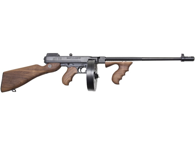 Thompson 1927A1 Semi Automatic Rifle 45 ACP 16.5" Blued Threaded Barrel Blued Frame Wood Pistol Grip