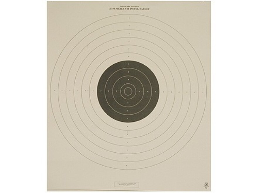 NRA Official International Pistol Targets B-17 25/50 Meter Slow Fire