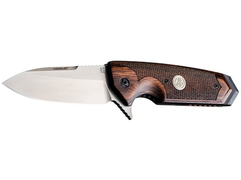Sig Sauer EX-02 Folding Knife 3.75" Spear Point 154CM Stainless Steel Blade Walnut Handle
