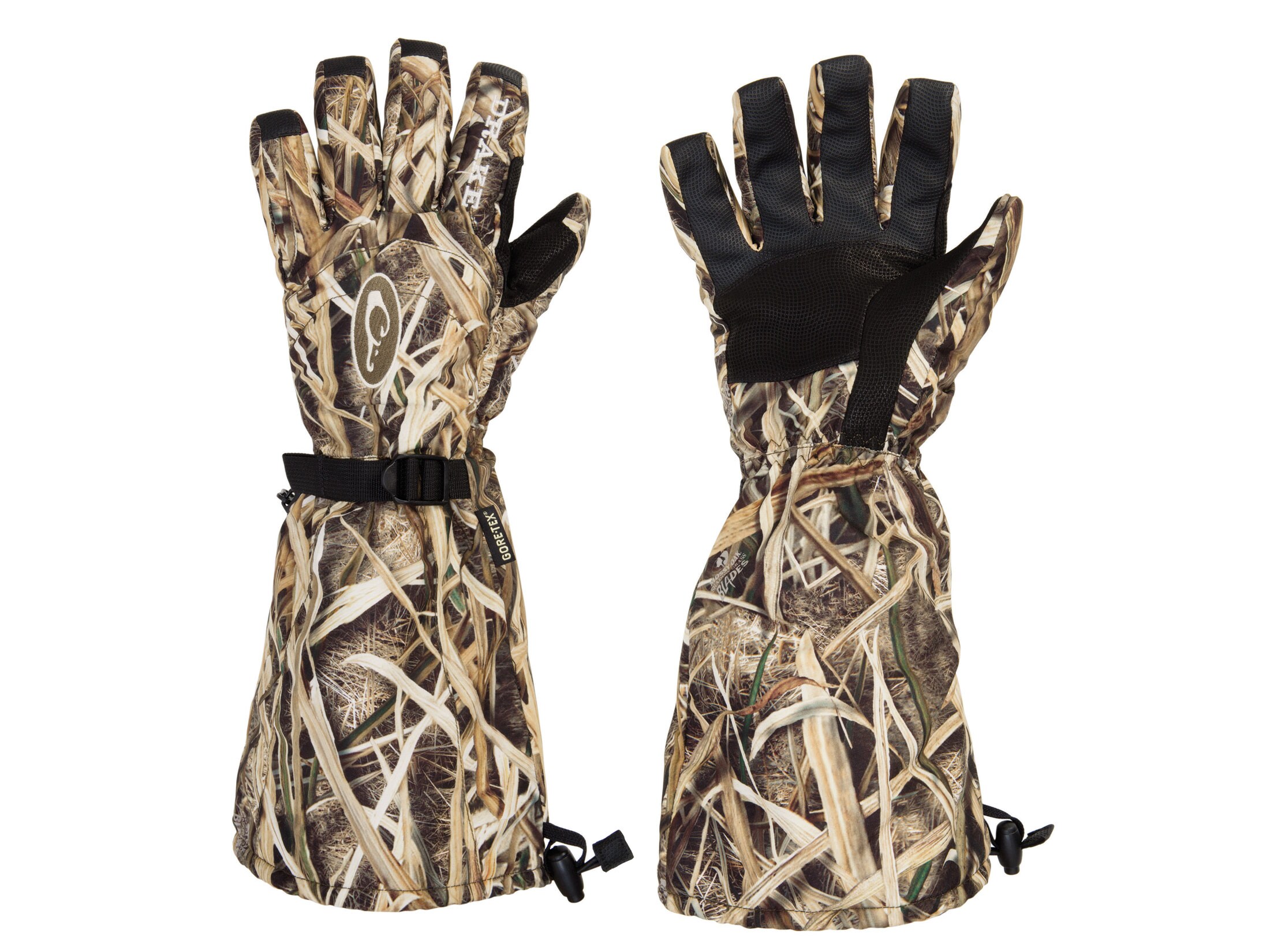 Drake Double Duty Waterproof Decoy Gloves Polyester Mossy Oak