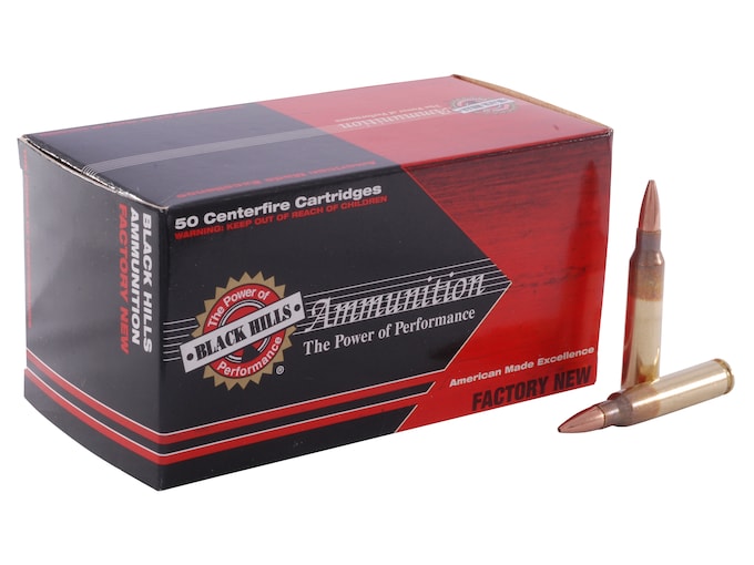 Black Hills 223 Remington Ammo 77 Grain Jacketed Hollow Point Box of 50