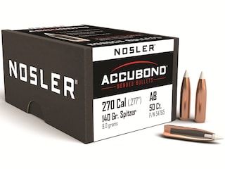 Nosler AccuBond 6.8mm, 270 Caliber (277 Diameter) Bullets 140 Grain Bonded Polymer Tip Box of 50