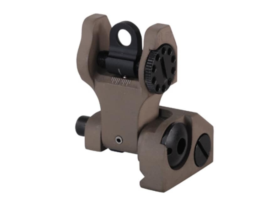 Troy Industries Rear Flip-Up Battle Sight AR-15 Flat-Top Aluminum