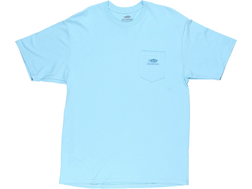 AFTCO Men's Flipper T-Shirt Light Blue Large