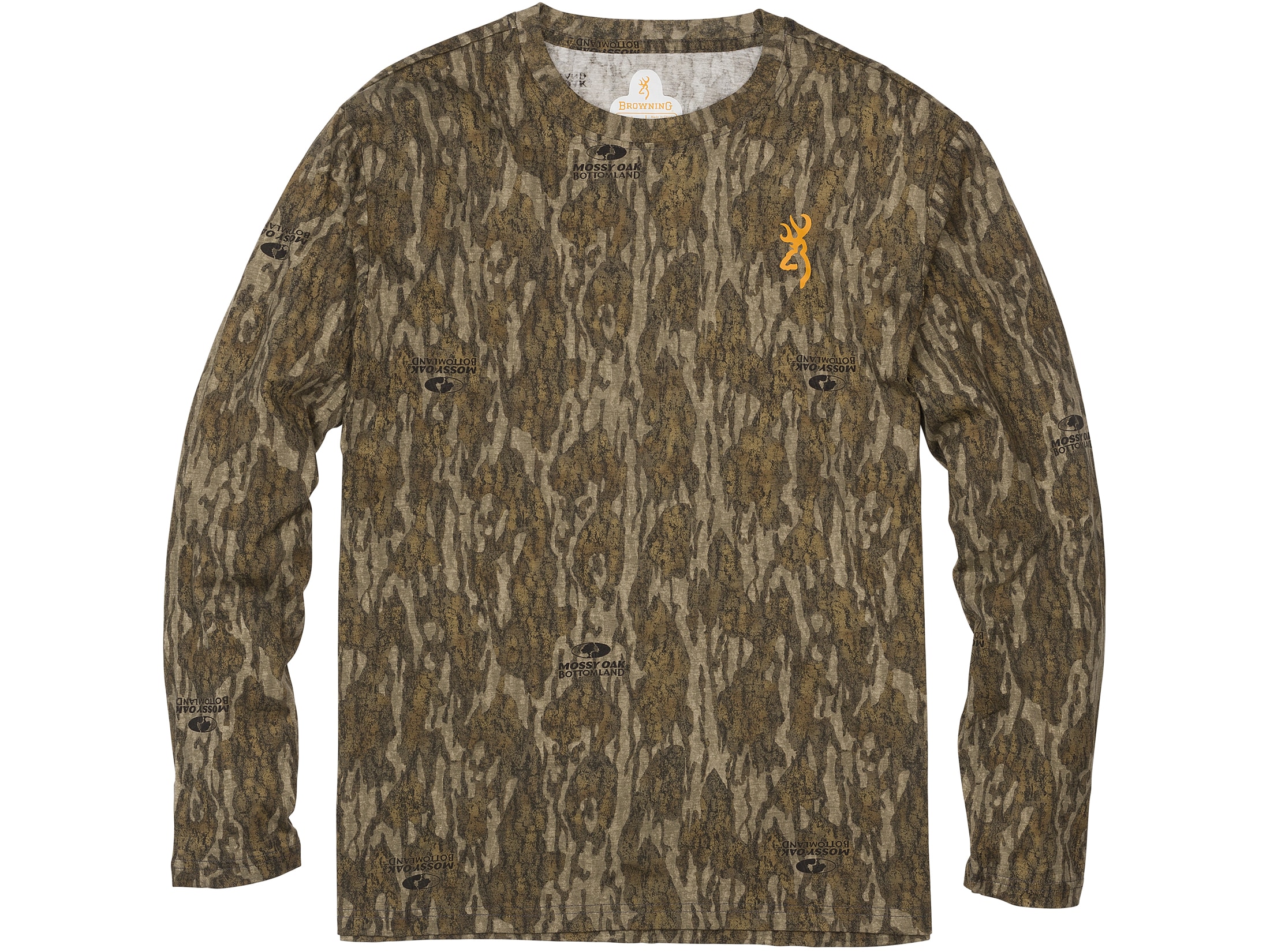 Browning Men's Wasatch Long Sleeve Shirt Mossy Oak Bottomland XL