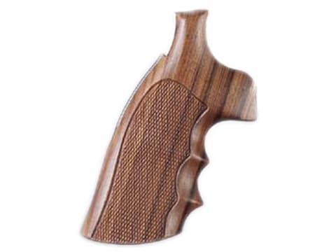 Hogue Fancy Hardwood Conversion Grips with Finger Grooves S&W N-Frame Round to Square B...