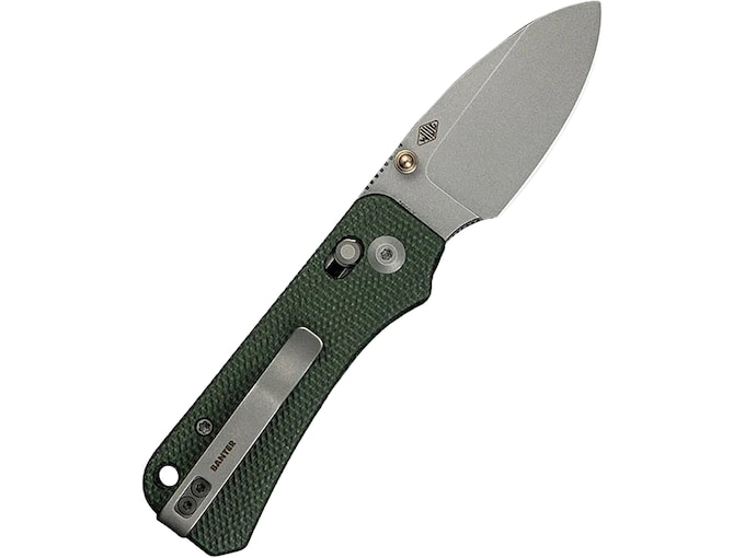 CIVIVI Baby Banter 2 Pocket Knife 2.34″ Drop Point Nitro-V Gray Stonewashed Blade Canvas Micarta Handle Green