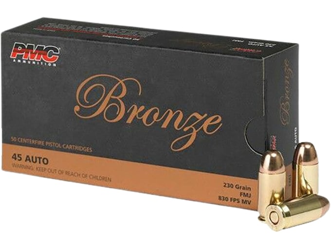 PMC Bronze 45 ACP Ammo 230 Grain Full Metal Jacket Box of 50