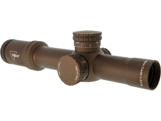 Trijicon Credo Rifle Scope 1-8x 28mm Illuminated MRAD Segmented Circle Reticle Coyote Brown