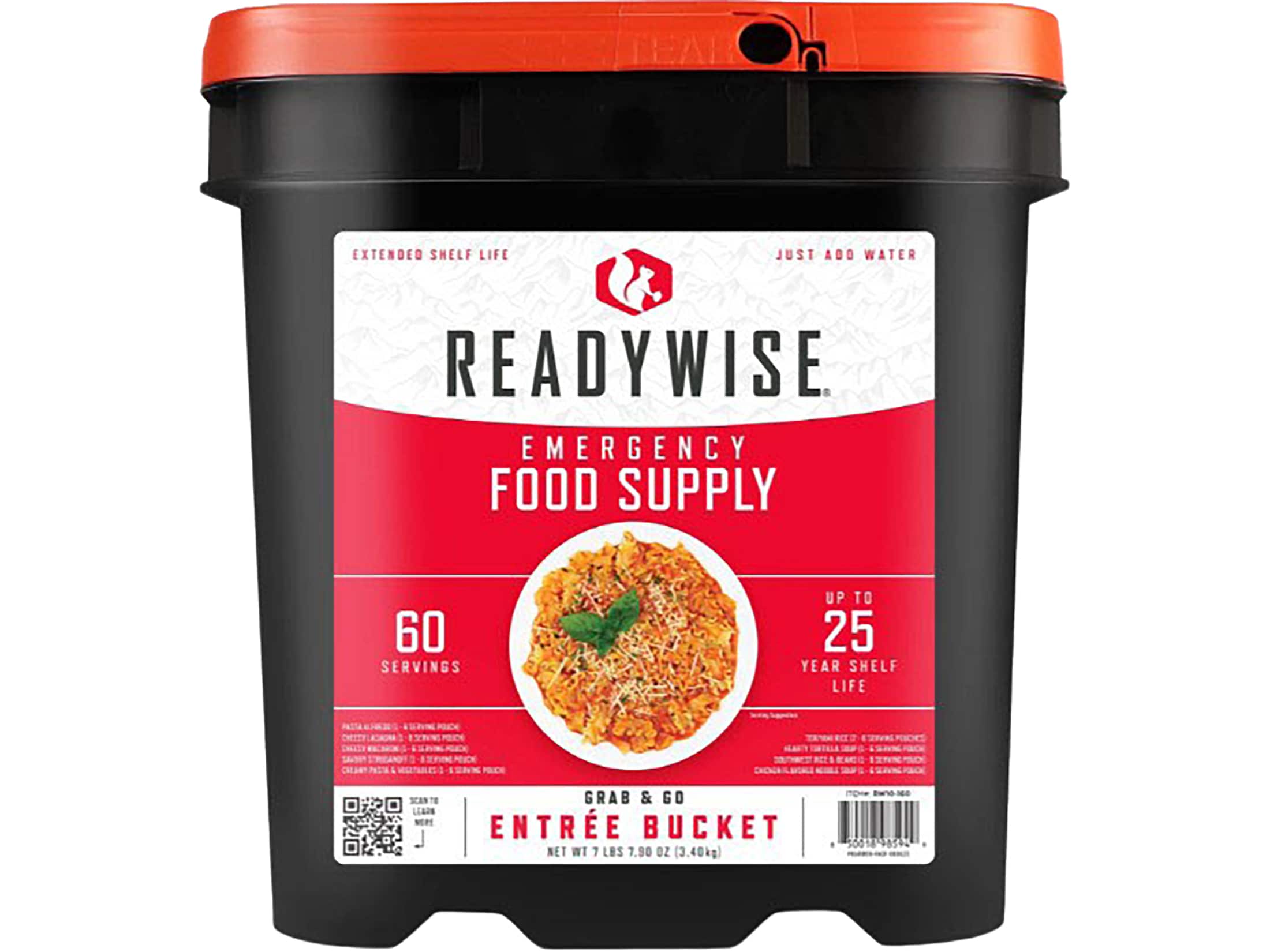 ReadyWise Grab N' Go Freeze Dried Food 60 Serving Entree Bucket