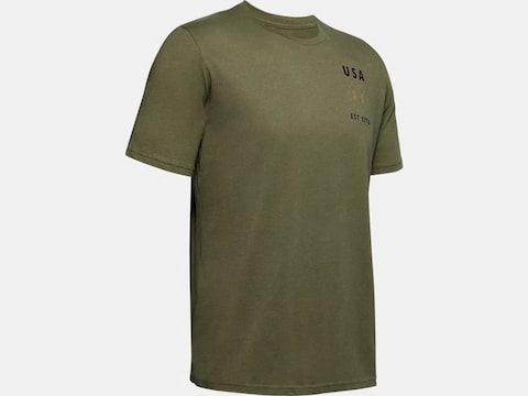 Under Armour Men's UA Freedom USA Emblem T-Shirt Short Sleeve Polyester/Cotton