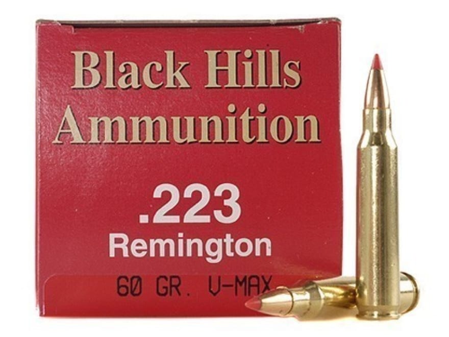Black Hills Ammo 223 Remington 60 Grain Hornady V-MAX Box of 50.