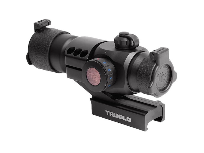 TRUGLO Triton Red Dot Sight 30mm Tube 1x 5 MOA Dot Red, Green, and Blue with Integral Weaver-Style Mount Matte Black