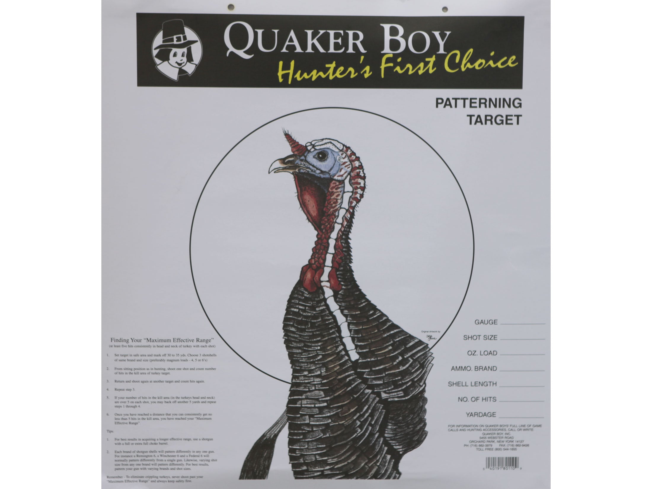 quaker boy turkey target pack of 10