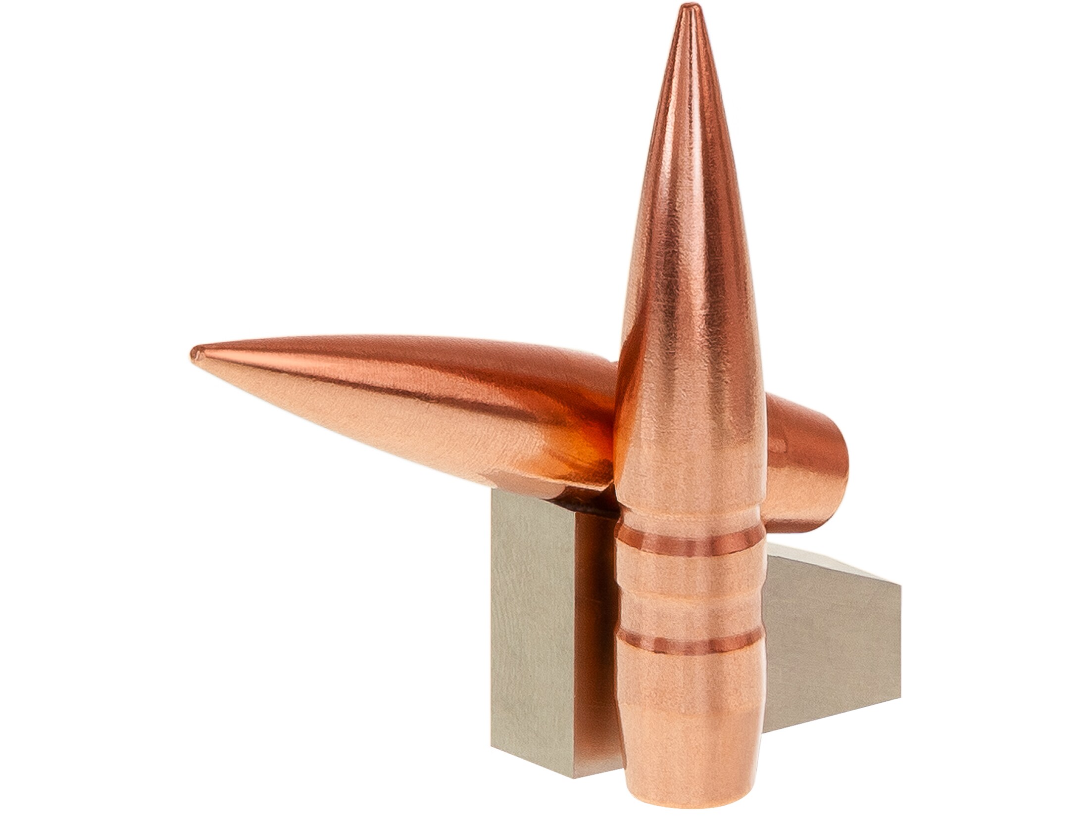 Lehigh Defense Match Solid Bullets 264 Caliber, 6.5mm (264 Diameter) 121 Grain Solid Copper Boat Tail Lead-Free