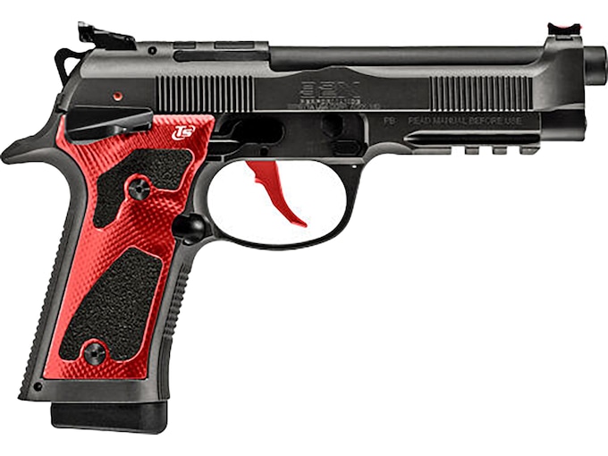 Beretta 92X Performance 9mm Luger Pistol 4.9″ Barrel 18+1 Round Black Slide Red Grip Black Frame
