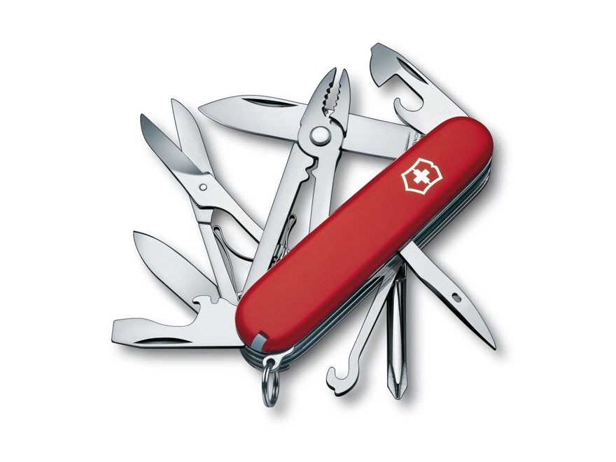 Victorinox Swiss Army Deluxe Tinker Pocket Knife 2.75 Drop Point SS