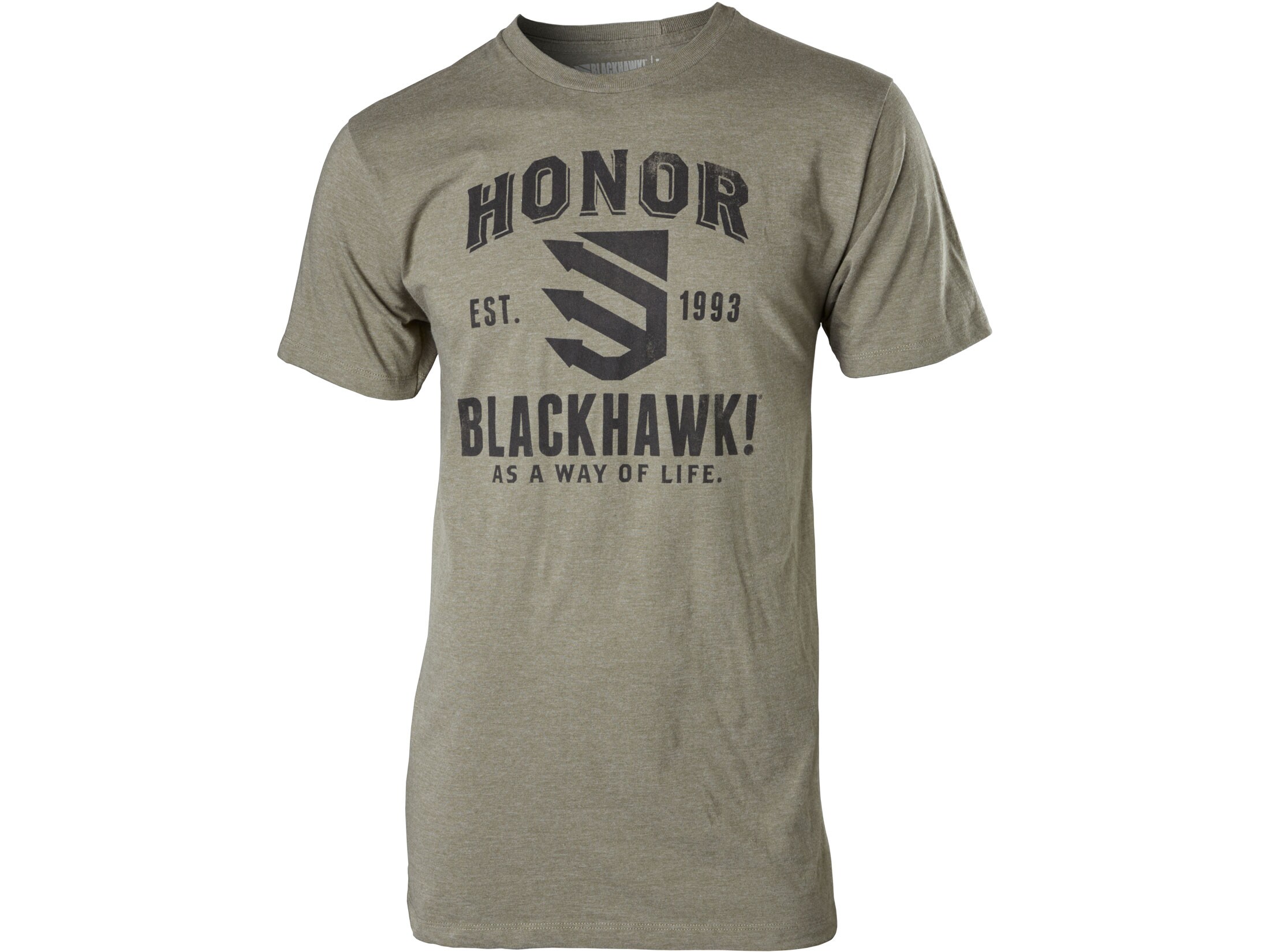 BLACKHAWK! Men's Honor T-Shirt Short Sleeve Cotton/Poly Olive Medium