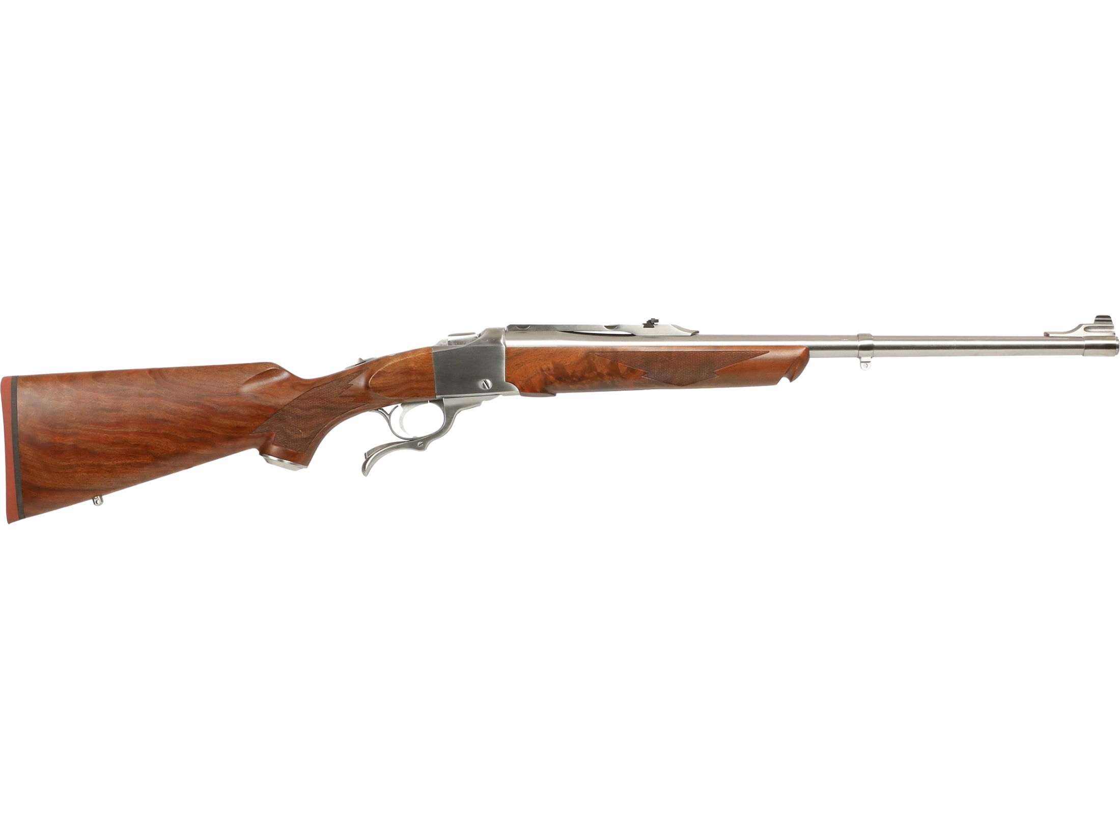 Ruger Number 1 Sporter Single Shot Rifle 35 Whelen 22" Stainless Barrel Stainless Frame Walnut Field Stock