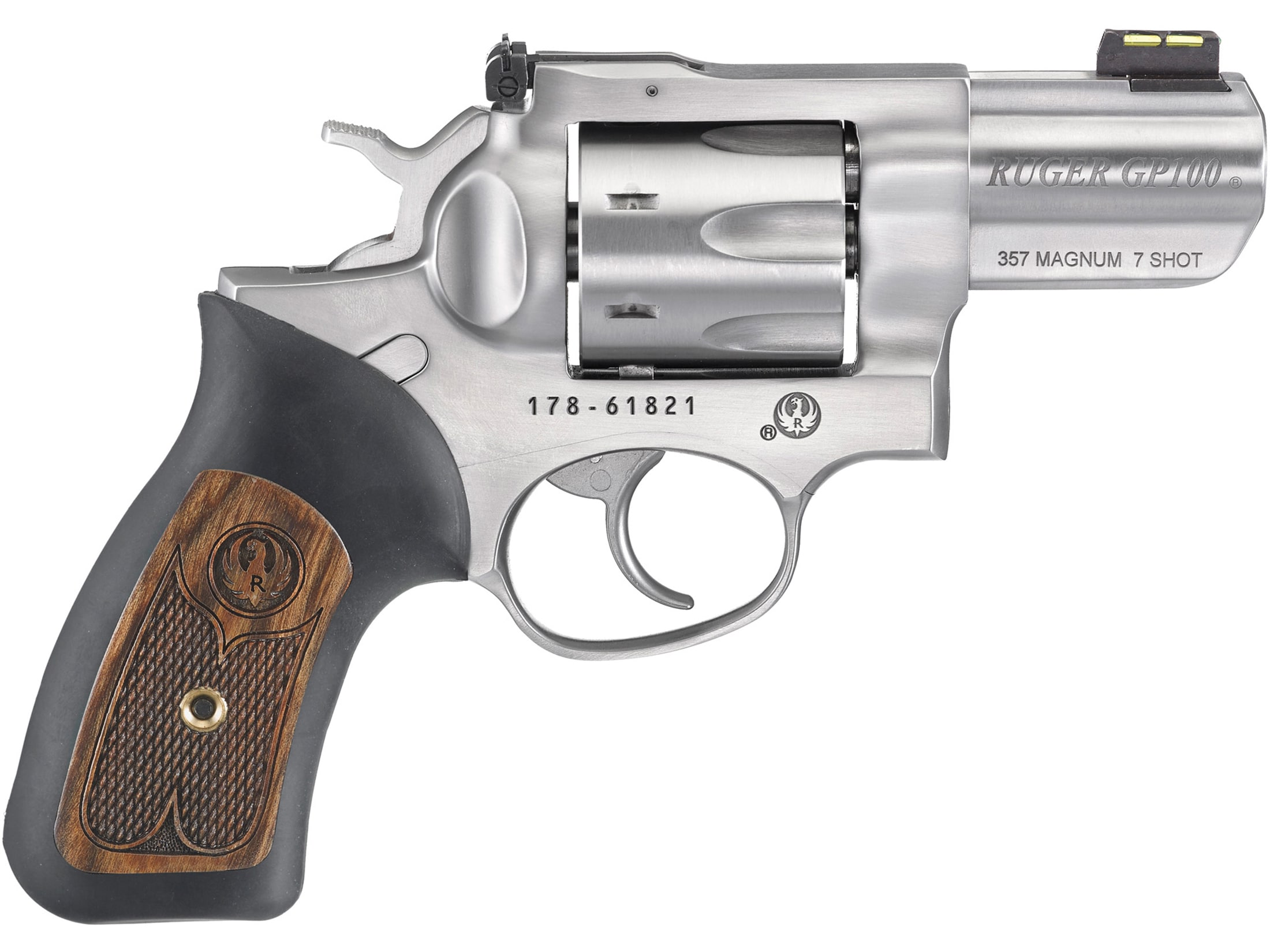 Ruger GP100 357 Mag Revolver 5 Brushed SS Barrel 6 Round Walnut Grip