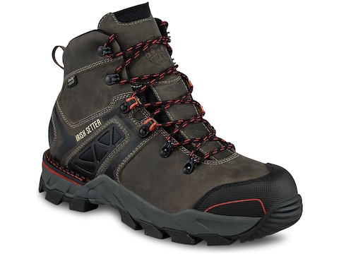 Irish Setter Crosby 6" Work Boots Leather/Nylon Gray Men's