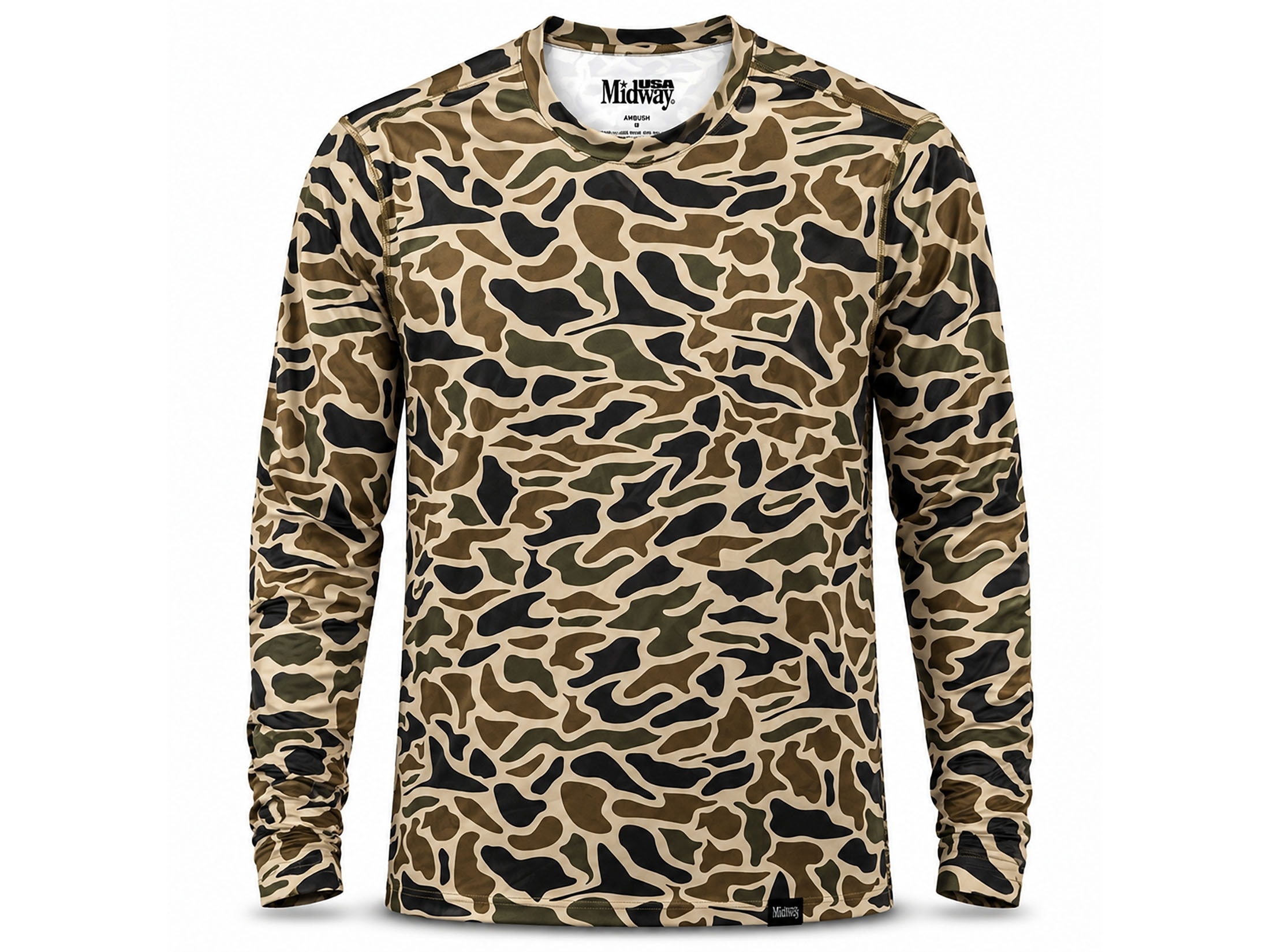 即日発送 igusa 193 CAMOUFLAGE 3/4 SLEEVE TOP MidwayUSA Men's Ambush Long Sleeve Crew Neck T Shirt Realtree APX