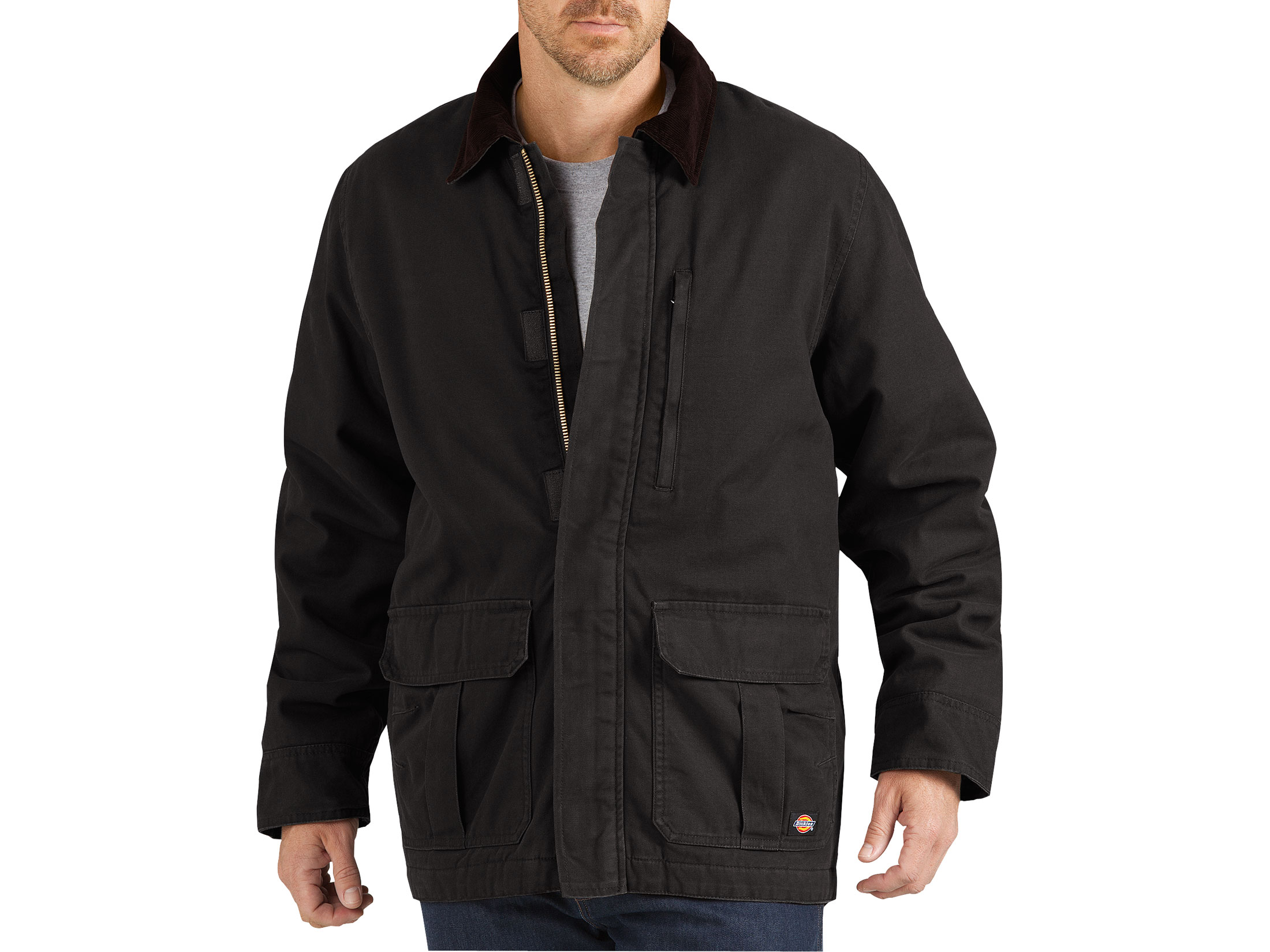 Dickies Sanded Duck Insulated Coat Cotton Rinsed Black 2XL