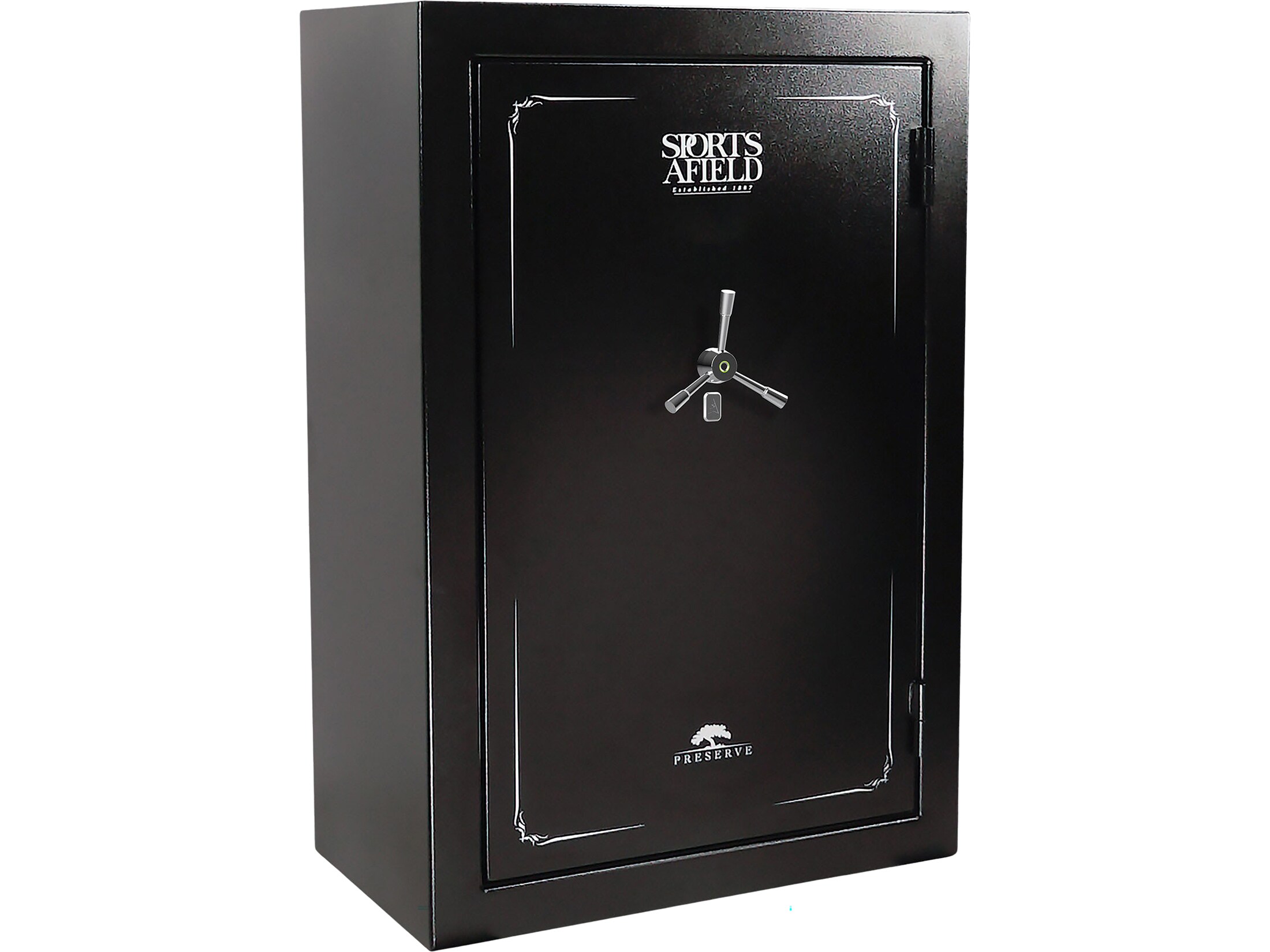 Sports Afield Preserve Fire-Resistant 40 Gun Safe Biometric Lock Black