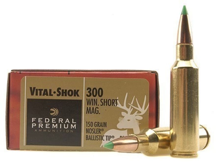 Federal Premium 300 Winchester Short Mag (WSM) Ammo 150 Grain Nosler