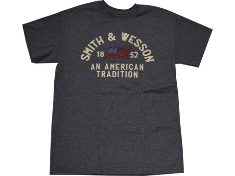 Smith & Wesson Men's An American Tradition With Flag Short Sleeve T-Shirt Cotton