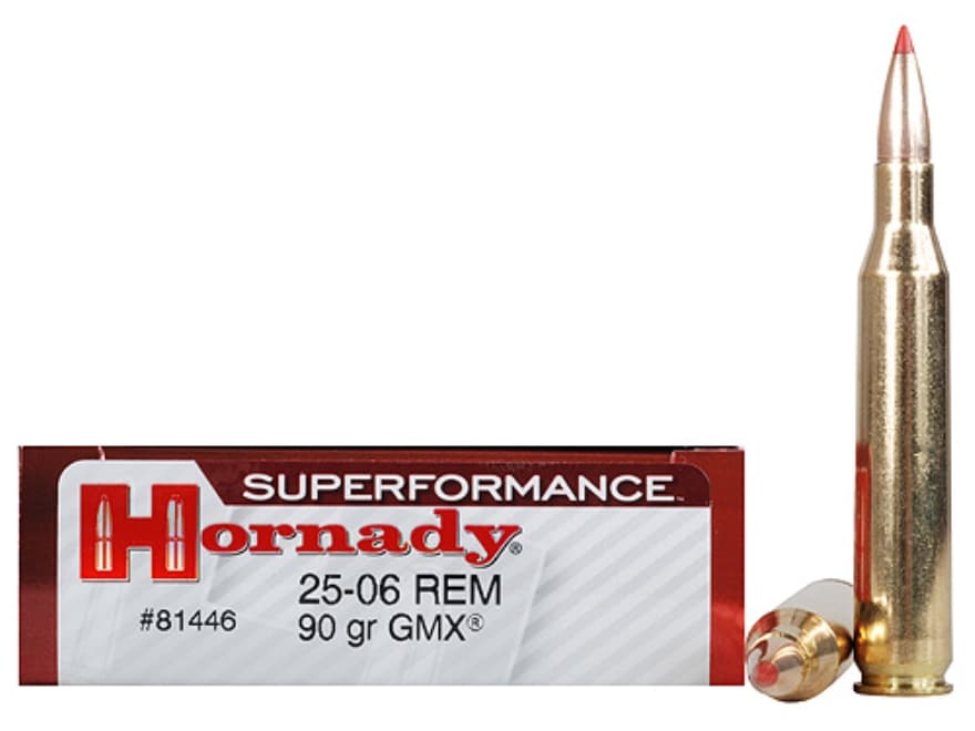 Hornady Superformance 25-06 Remington Ammo 90 Grain Hornady GMX