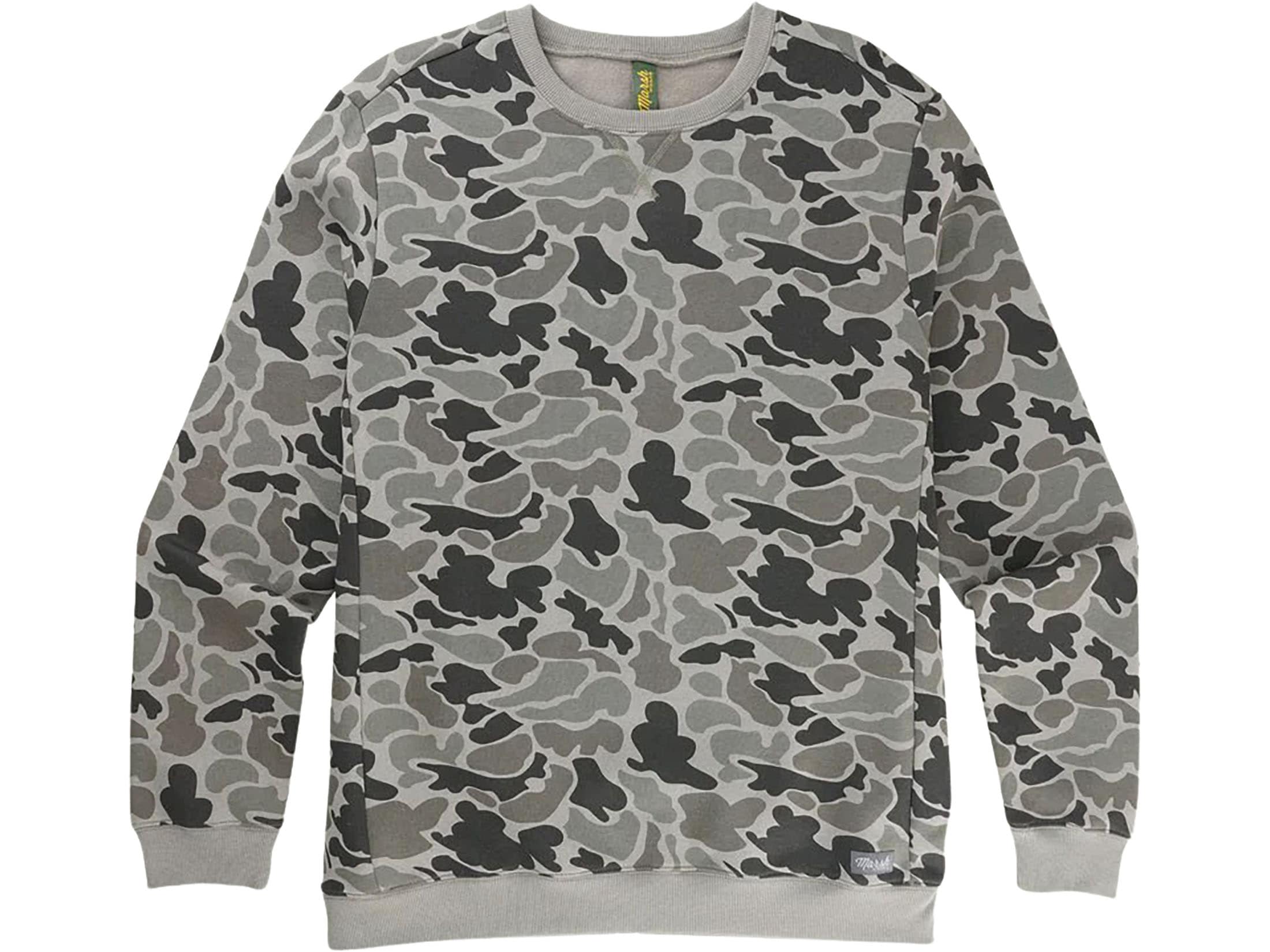 Marsh Wear Men'S Fireside Crew Sweatshirt Dark Green Mallard Camo Xl