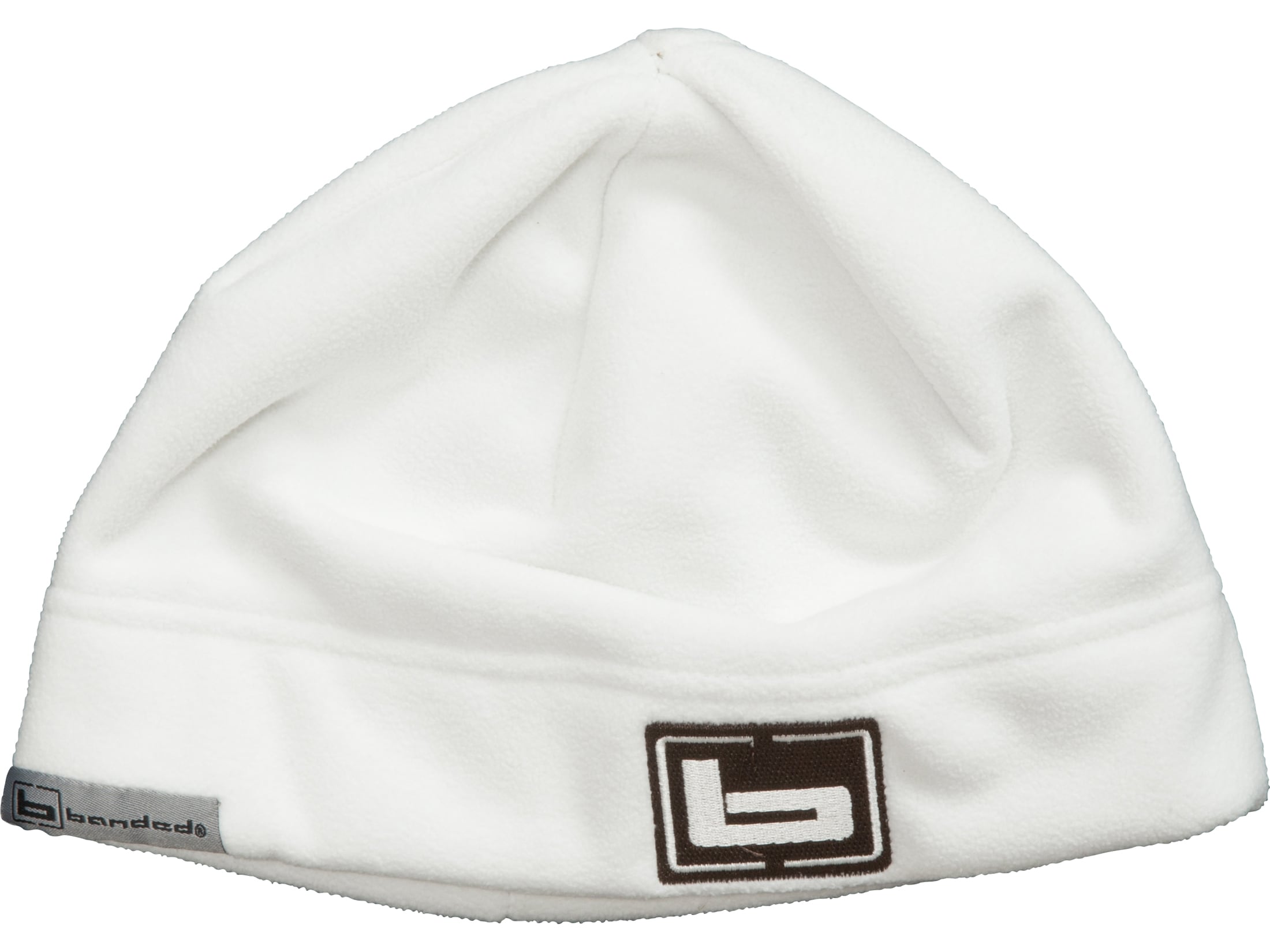 Banded Fleece Beanie White One Size Fits Most
