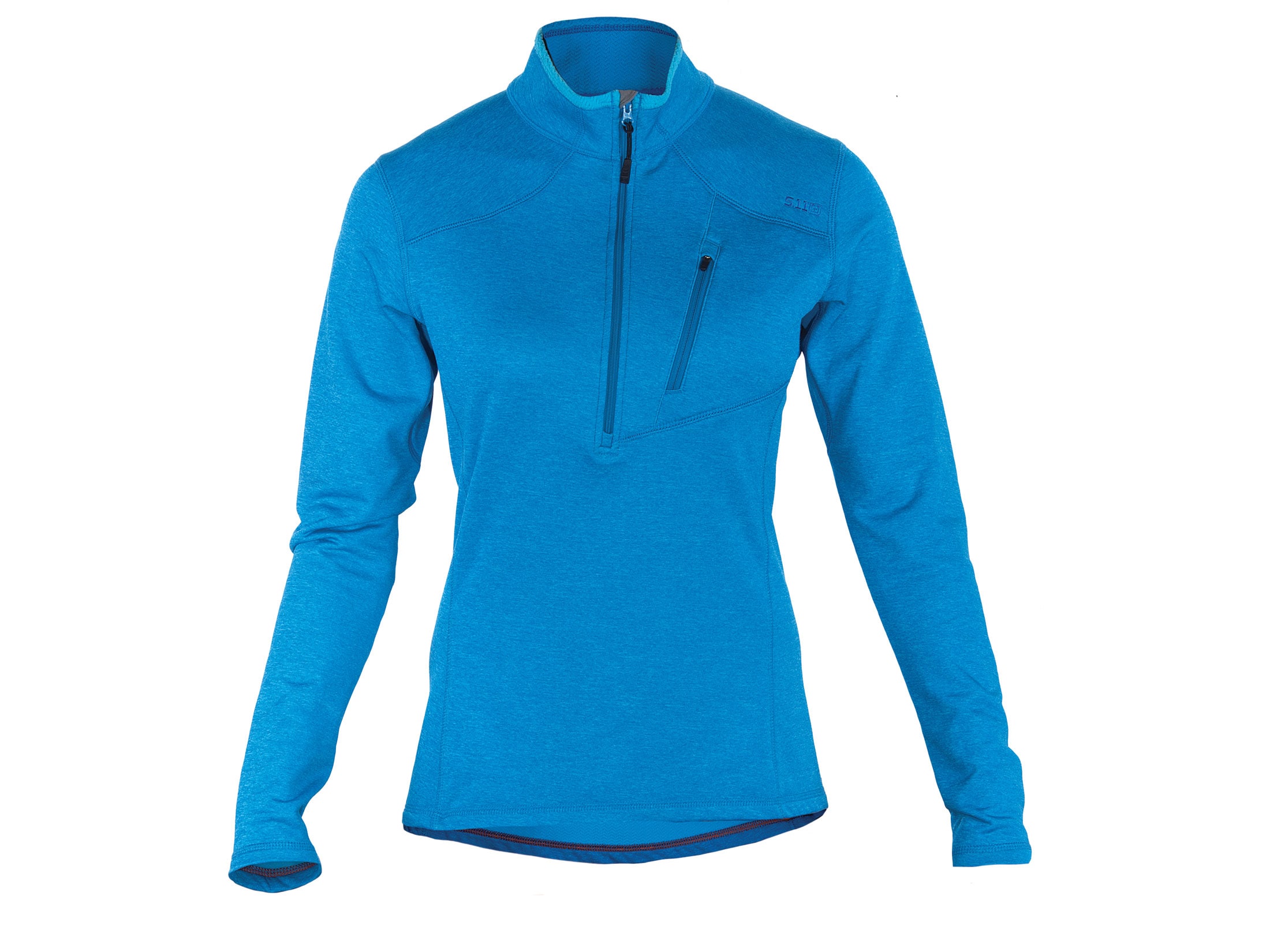 5.11 Women's Glacier Half-Zip Shirt Long Sleeve Synthetic Blend Jade